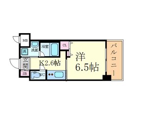 中之島駅 徒歩5分 8階の物件間取画像